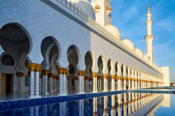 Sheikh Zayed Mosque reflection in Abu Dhabi Digital Download