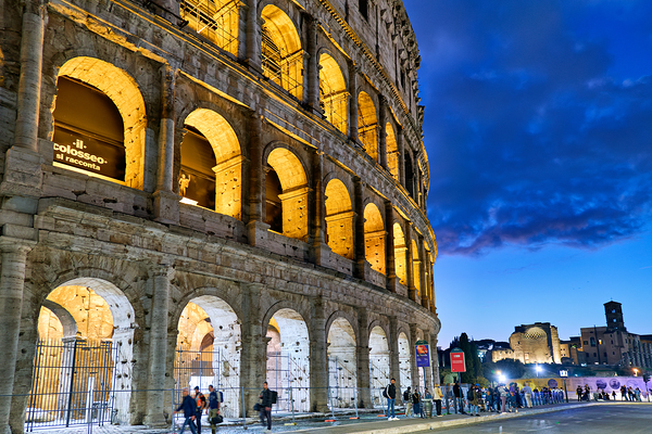 Visiting Colosseum in Rome during twilight hours Digital Download