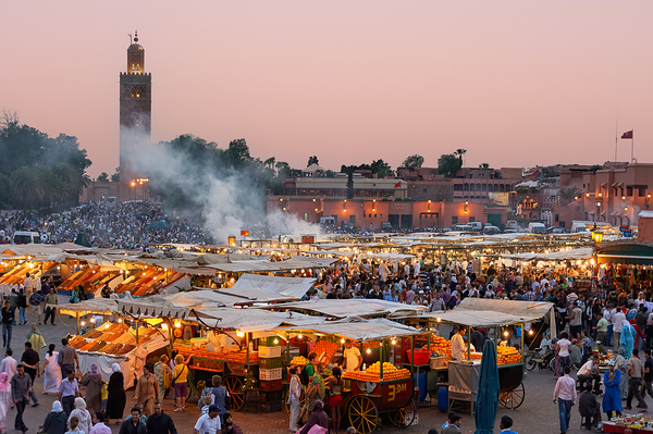 Sunset at Djema el Fna square in Marrakesh Morocco Digital Download