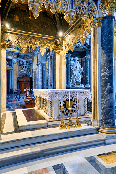 Exploring the altar in the Archbasilica Cathedral in Rome Digital Download