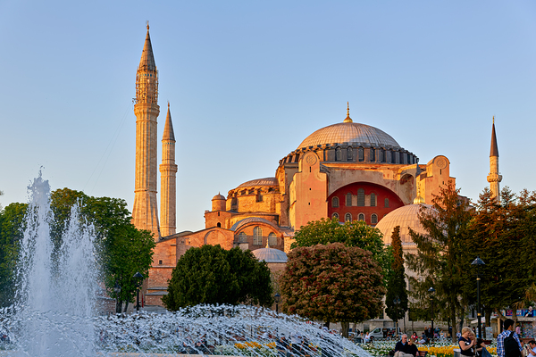 Exploring Hagia Sophia Grand Mosque in Istanbul during sunset Digital Download