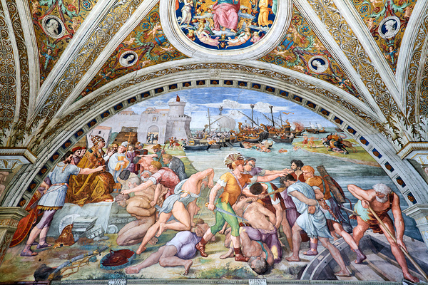 Frescoes in raphael rooms at vatican museums in rome italy Digital Download