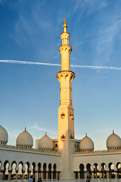 Exploring Sheikh Zayed Grand Mosque in Abu Dhabi during sunset Digital Download