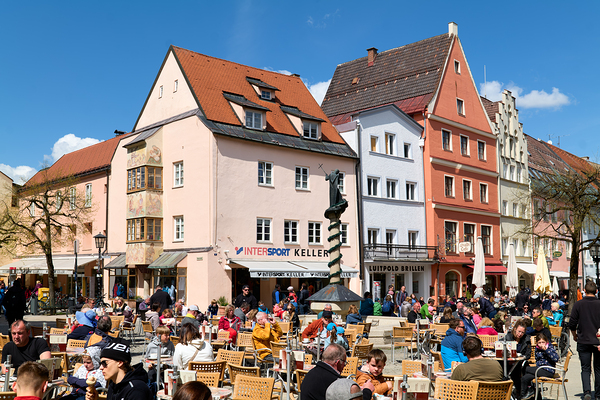 Outdoor dining at restaurants along the Romantic Road in Bavaria Digital Download