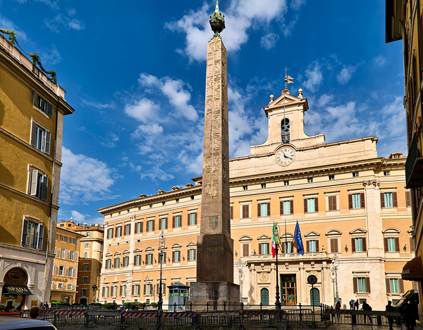 Visit to Palazzo Montecitorio in Rome Italy during clear weathe Digital Download