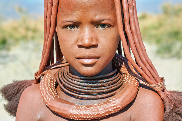 Portrait of a Himba woman in Kunene region of Namibia Digital Download