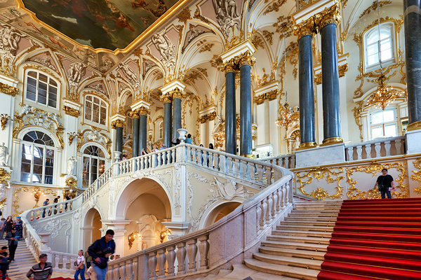 Jordan staircase in winter palace at hermitage museum Digital Download