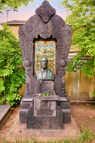 Tchaikovskys grave at Tikhvin cemetery in Saint Petersburg Digital Download