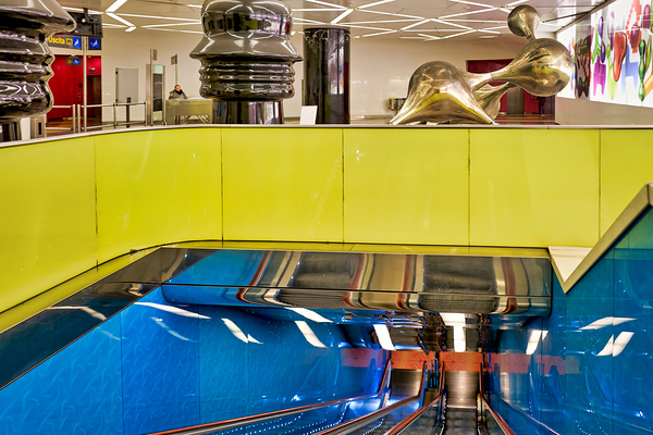 Artwork at Universita metro station in Naples Campania Italy Digital Download