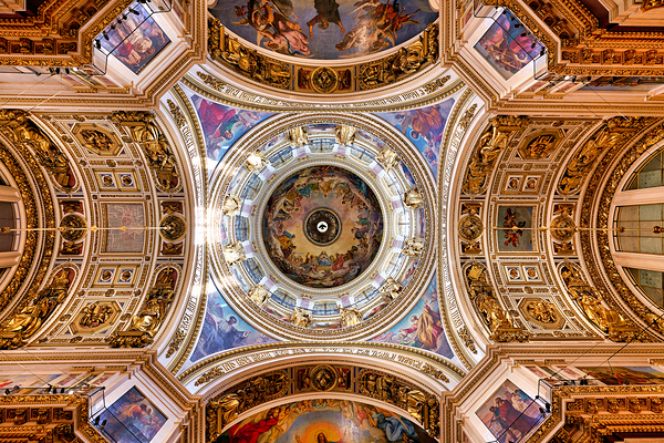 View of the ceiling at St. Isaacs Cathedral in Saint Petersburg Digital Download