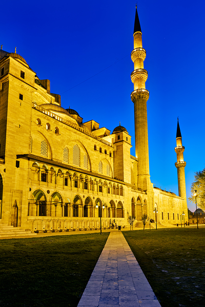 Suleymaniye Mosque at dusk in Istanbul Turkey Digital Download