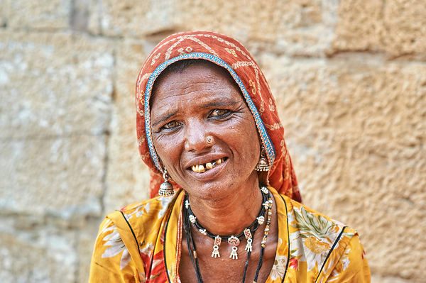 Portrait of a woman in Jaisalmer Rajasthan India Digital Download