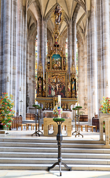 Saint Georges Minster altar in Dinkelsbuhl along Romantic Road Digital Download