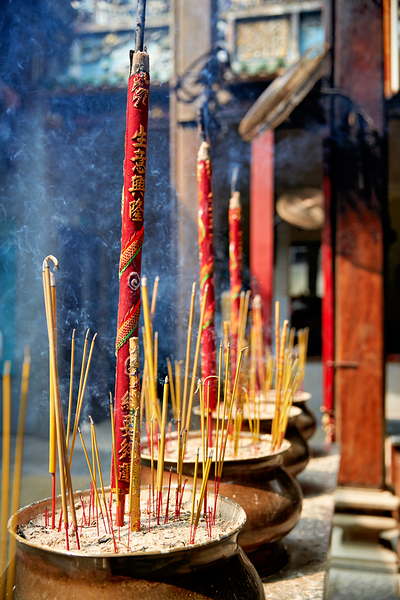 Incense sticks burning at a temple in Ho Chi Minh City Digital Download