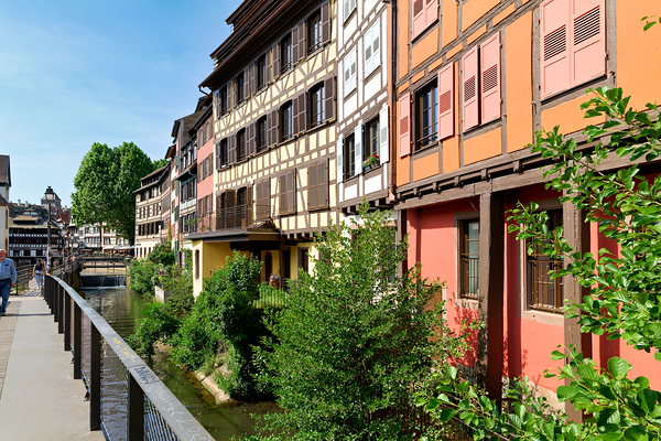 Timber houses by the canal in Strasbourgs Petit France district Digital Download