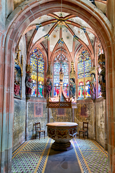 Exploring the interior of Saint Pierre le Jeune church in Strasb Digital Download