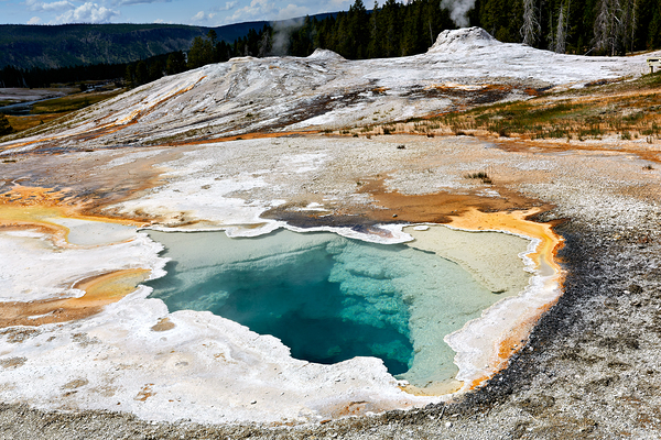 Heart Spring in Yellowstone National Park with blue water Digital Download