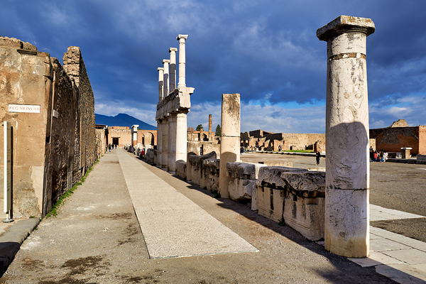 Exploring Pompeii ruins in Campania Italy on a cloudy day Digital Download