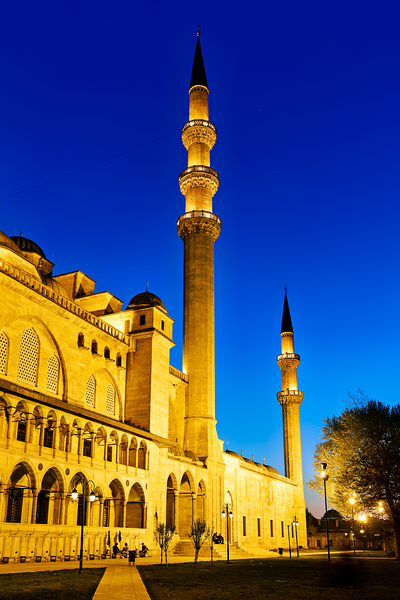 Suleymaniye Mosque stands tall in Istanbul at night Digital Download