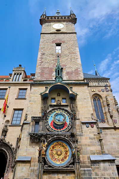 Historic Prague Astronomical Clock on Old Town Hall Tower. Digital Download