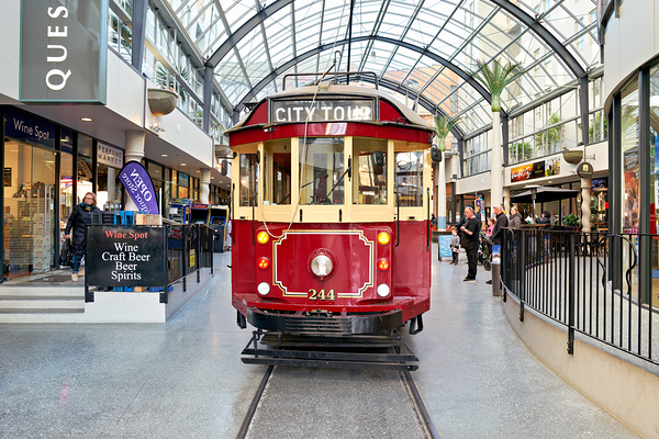Sightseeing tram in Christchurch New Zealand for city tour Digital Download
