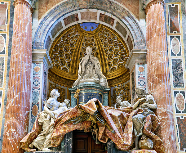 Visit to Saint Peters Square in Rome shows tomb of Alexander VI Digital Download