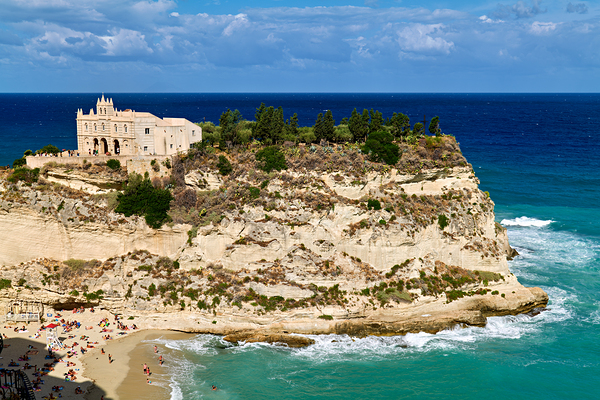 View of Santa Maria dellIsola Monastery in Tropea Calabria Ital Digital Download
