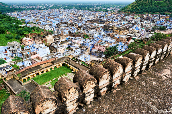 View from Taragarh Fort in Bundi Rajasthan showcasing city layo Digital Download