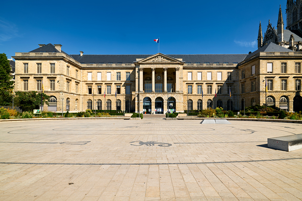 Rouen Town Hall in Normandy with clear blue sky Digital Download