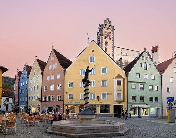 Historic buildings in Fussen on the Romantic Road in Germany Digital Download