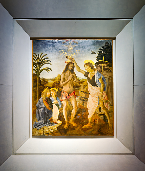 Baptism of Christ by Leonardo da Vinci at Uffizi Gallery Florenc Digital Download