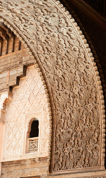 Madrasa Ben Youssef in Marrakesh shows detailed architectural de Digital Download