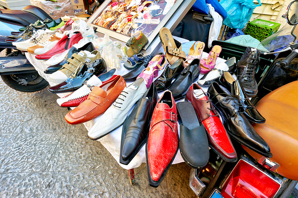 Footwear display at Ballaro street market in Palermo Sicily Digital Download