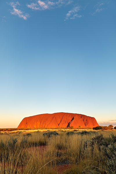 Uluru bathed in golden sunset light Australia. Digital Download