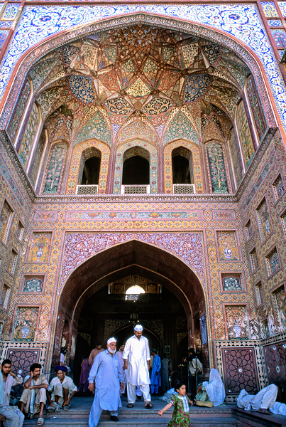 People visiting Wazir Khan Mosque in Lahore Pakistan Digital Download