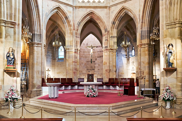 Exploring Bilbao cathedral in Spain during the day Digital Download