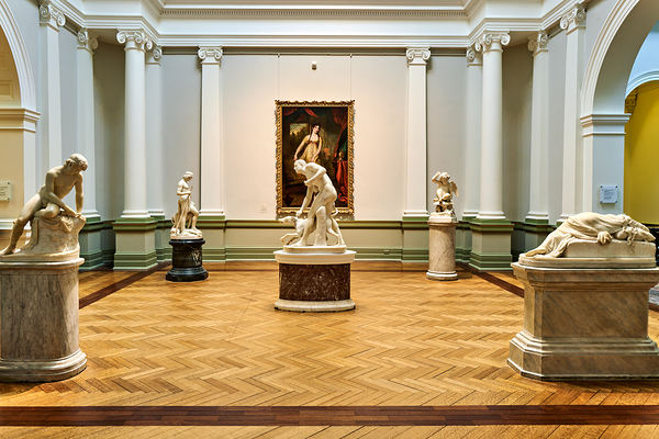Sculptures and paintings in an art gallery in Sydney Digital Download