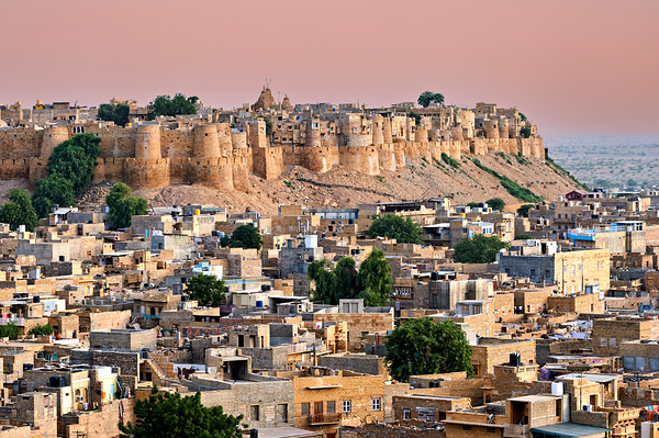 Sunset cityscape view of Jaisalmer in Rajasthan Digital Download