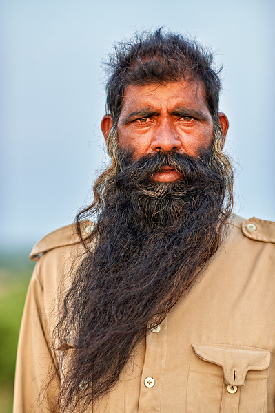 Portrait of a bearded man in Khimsar Rajasthan India Digital Download
