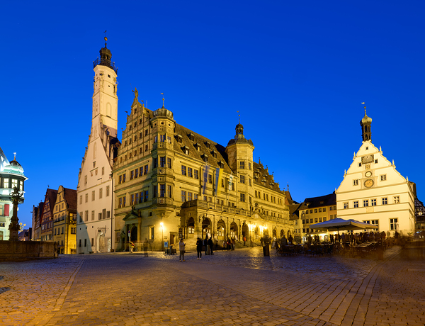 Market square at sunset in Rothenburg ob der Tauber Germany Digital Download