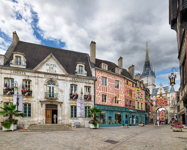 Town hall and astronomical clock in Auxerre Bourgogne France Digital Download