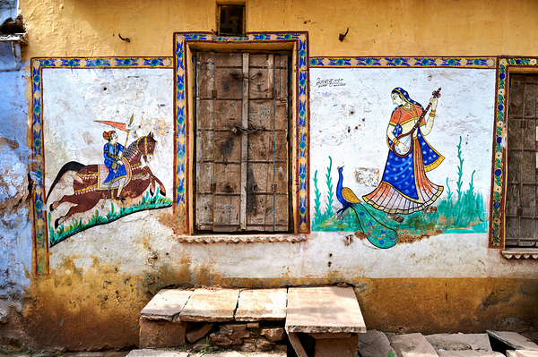 Painted house in Bundi shows culture of Rajasthan Digital Download