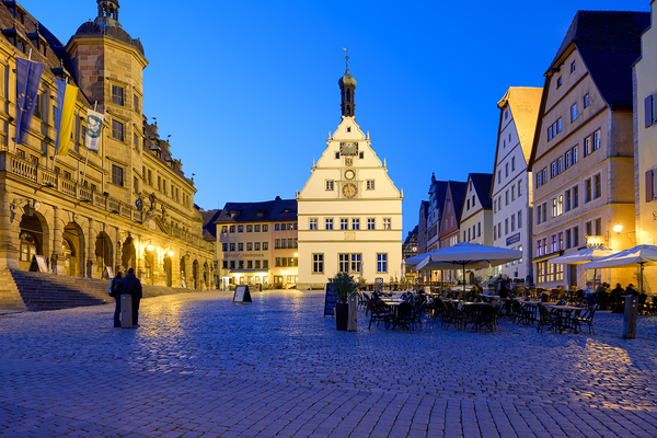Market square at sunset in Rothenburg ob der Tauber Germany Digital Download