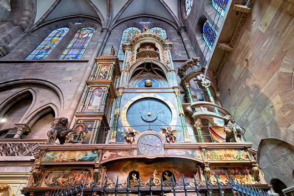 Tourists admire Strasbourg Cathedrals Astronomical Clock Digital Download