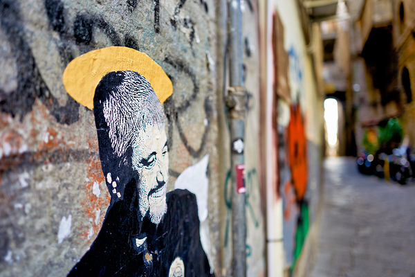 Mural of pino daniele in via tribunali naples campania italy Digital Download