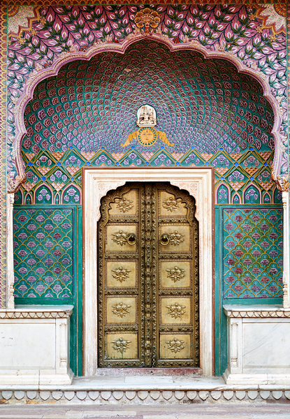 Detail of the main entrance door at City Palace in Jaipur Rajas Digital Download