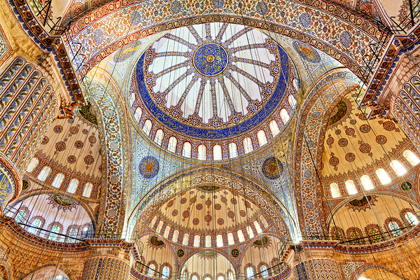 Exploring the interior of the Blue Mosque in Istanbul Turkey Digital Download