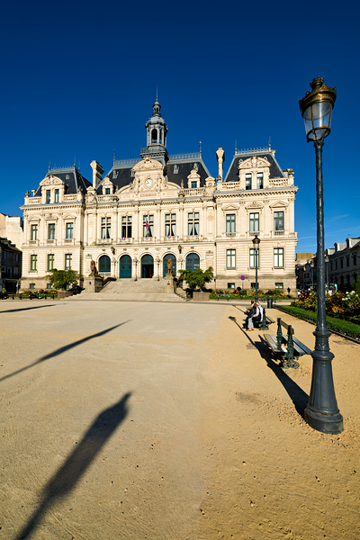 Vannes town hall stands in square on a sunny day in Brittany Fr Digital Download
