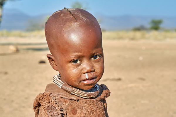 Portrait of a child from Himba village in Kunene region of Namib Digital Download