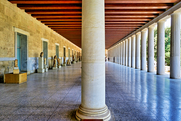 Walking through the Stoa of Attalos in Ancient Agora Athens Gre Digital Download